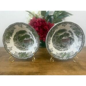 Johnson Bros Friendly Village Mill Cereal Soup Bowls Set 2‎ England Dinnerware